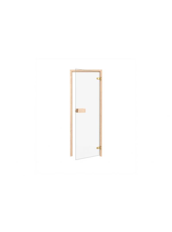 Drzwi do sauny Thermo osika 7x19 Classic Slim szkło bezbarwne