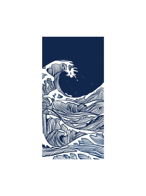 Ręcznik bambusowy FALA OCEANU 75x150 cm Lullalove