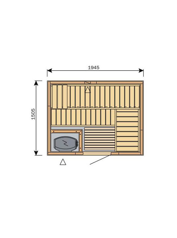 Sauna Harvia Variant Formula 2m x 1,5m  S2015