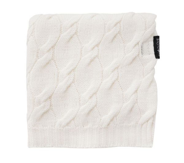 Kocyk z wełny merino - kokos, kolekcja PREMIUM