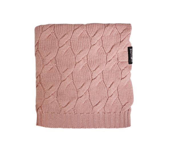 Kocyk z wełny merino - piwonia, kolekcja PREMIUM Lullalove