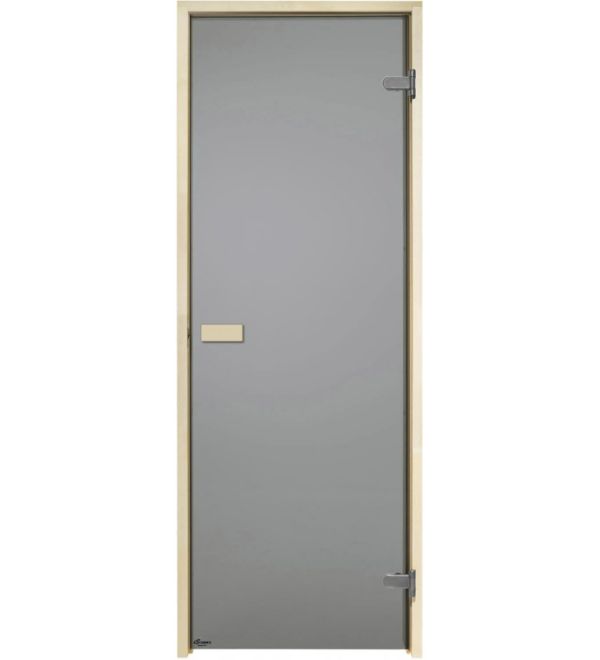 Drzwi do sauny Basic Rama osika szkło szare 7x19