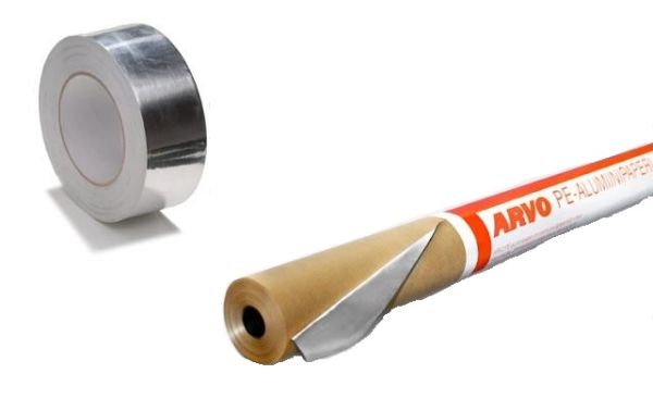 Zestaw: Folia aluminiowa ARVO 30m2+ Taśma do łączenia folii 50mb