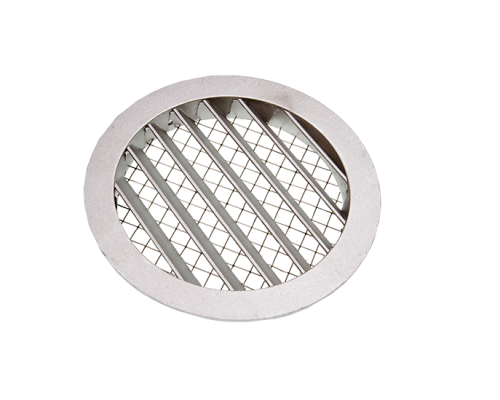 Aluminiowa kratka wentylacyjna z siatką KWO D-125mm 