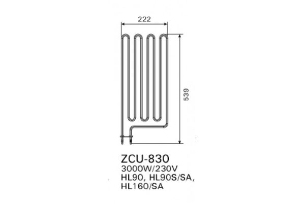 Grzałka do pieca Harvia The Wall SPZCU-830	3000W 230V