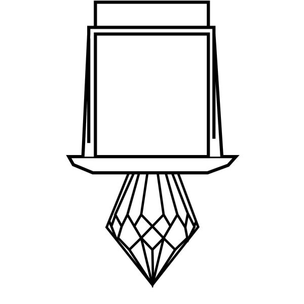 Kryształ do światłowodu Harvia Luminous Crystal 3; krótki diament