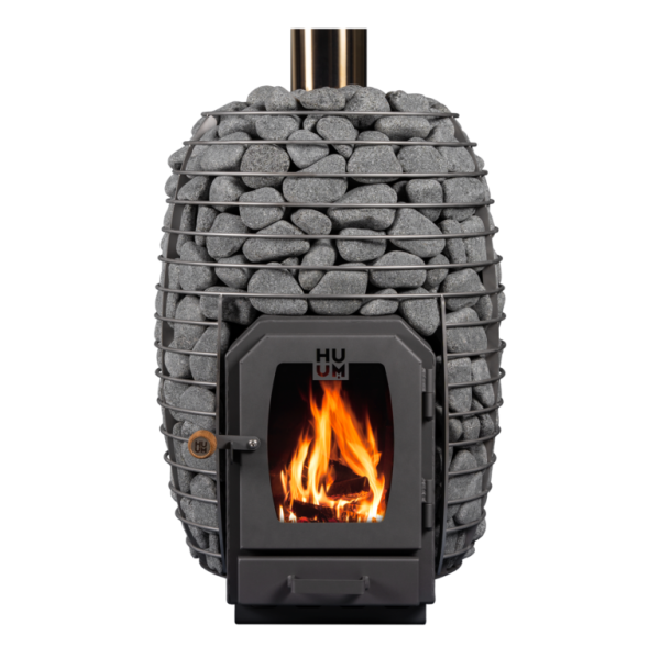 Piec opalany drewnem Huum Hive Wood LS 17kW - Załadunek z zewnątrz