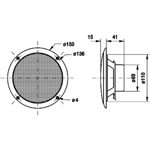 Głośnik wodoodporny Visaton FR13WP biały 4 Ohm