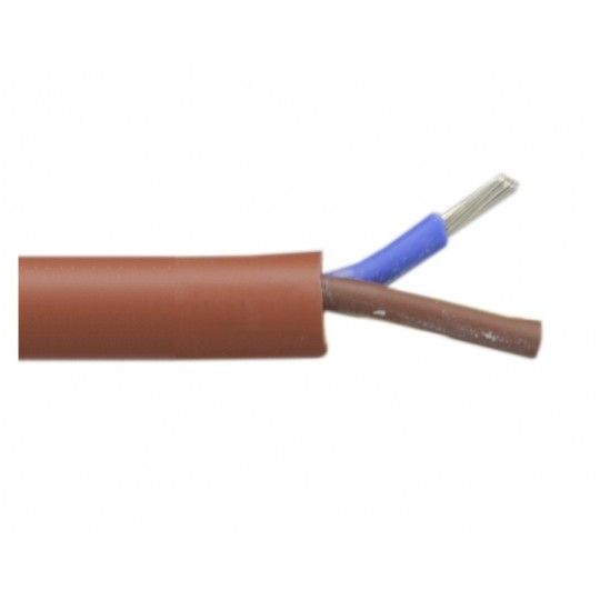 Kabel silikonowy SIHF 180°C 300/500V 2x0,5 ciepłoodporny LSOH ceglasty linka TKD - mb