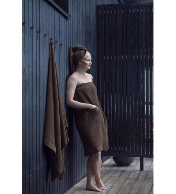 Kilt Do Sauny Damski RENTO Kenno 85x145 cm czekoladowy