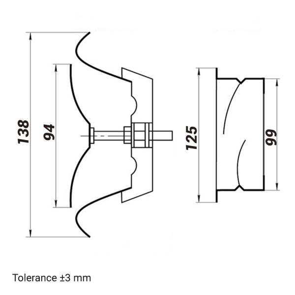 Metalowy anemostaty nawiewny Dalap TVMD P Ø 100 mm czarny