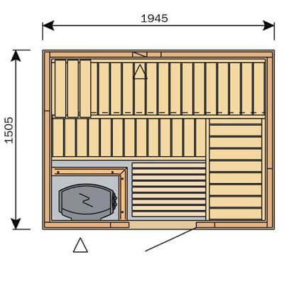 Sauna Harvia Variant Formula 2m x 1,5m  S2015