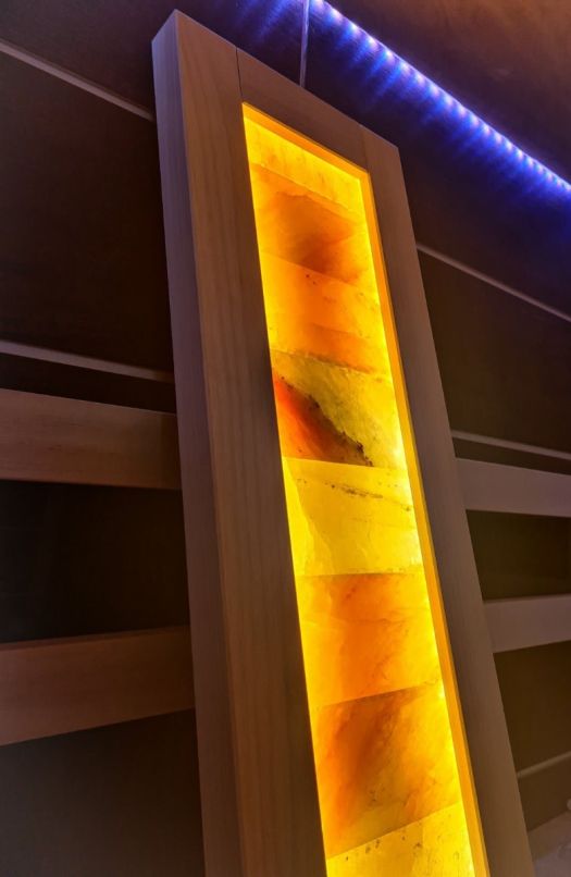 Panel solny do sauny w ramie abachi - prostokątny LED wym. 93x32x5cm