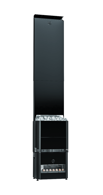 Zestaw SAUNUM Primary z piecem elektrycznym 4,5kW - czarny - ZABUDOWA