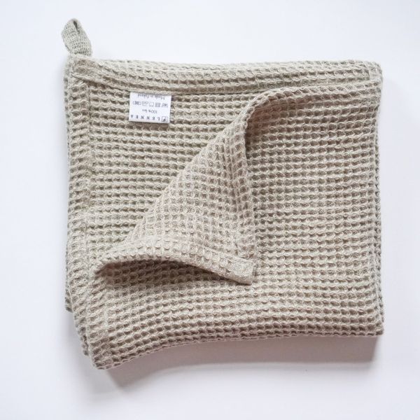 Mały ręcznik waflowy 100% LEN 40x90 LENNEA