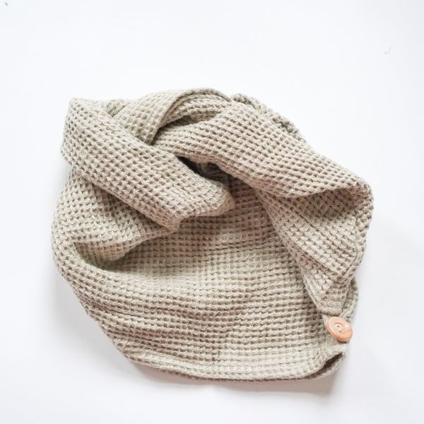 Lniany turban wafel LENNEA