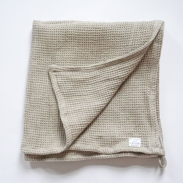 Mały ręcznik waflowy 100% LEN 40x90 LENNEA