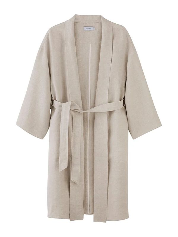 HESSNATUR Lniane kimono - szlafrok do sauny r. 38