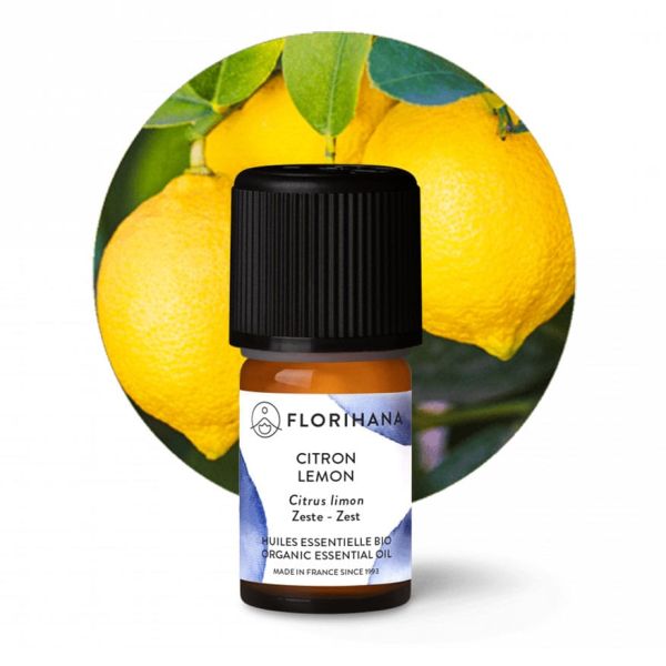 Organiczny olejek eteryczny Florihana Cytryna Organiczna Citrus limon 5g