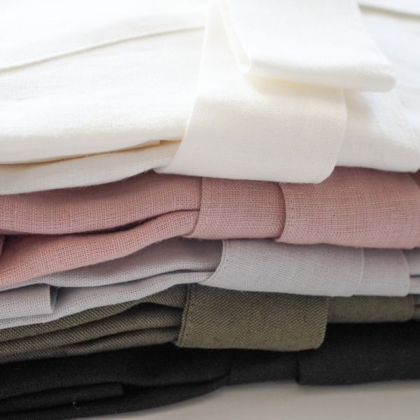 Lniany szlafrok / kimono LENNEA khaki