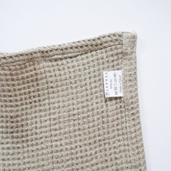 Duży ręcznik lniany do sauny - wafel 100% LEN 65x200 LENNEA