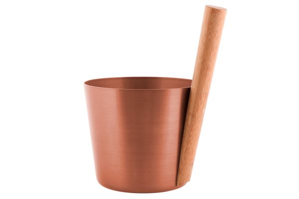Ceber aluminiowy do sauny Rento - miedziany