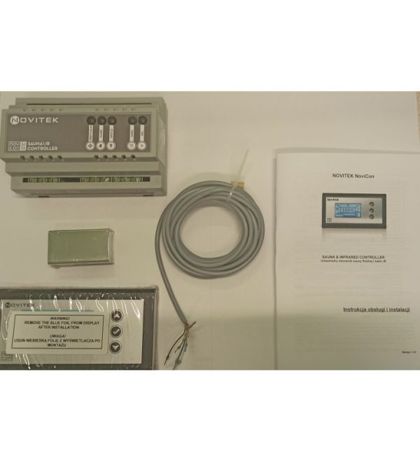 Sterownik do sauny suchej lub infrared Novitek NoviCon SI-12 Czarny - 12kW