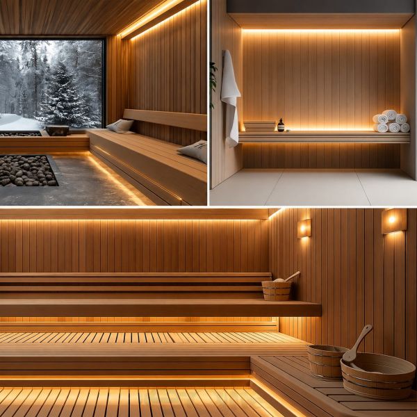 Profesjonalna Taśma LED COB 480 3000K 24V 10W/m SAUNA IP68