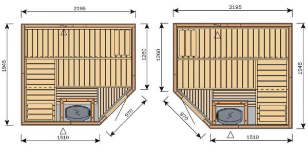 Sauna Harvia Variant Formula 2,2m x 1,95m  S2220R L