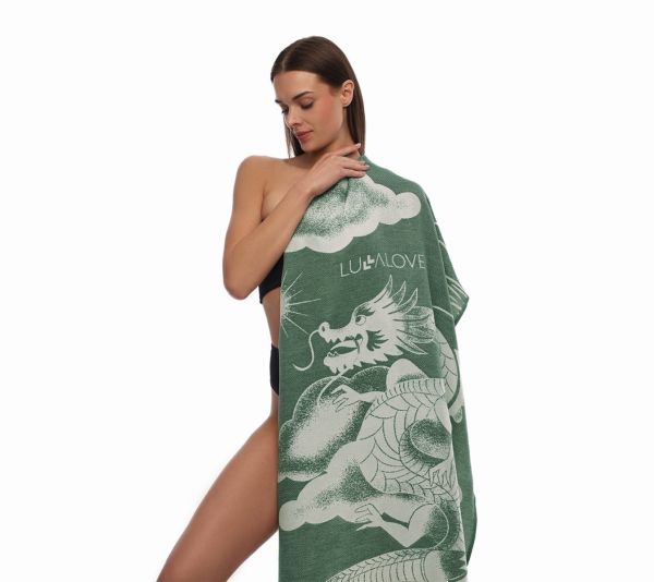 Ręcznik bambusowy SMOKI 75x150 cm Lullalove