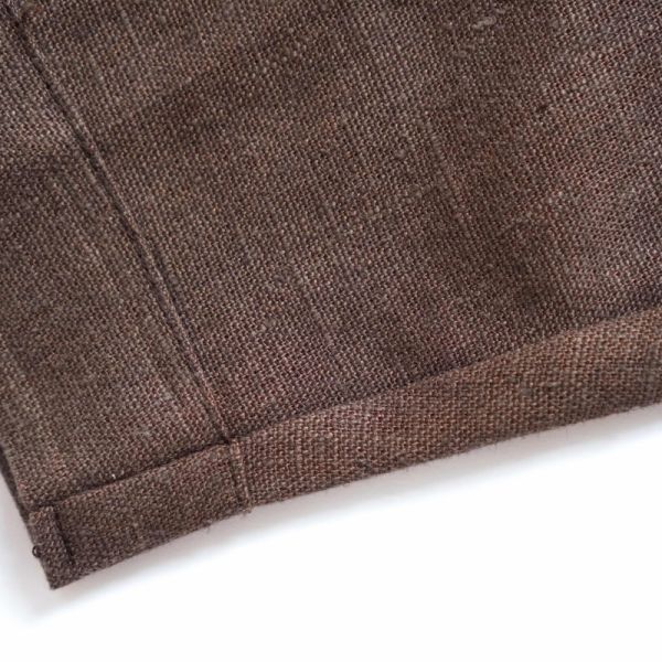 Czekoladowy szlafrok ze zmiękczonego lnu LENNEA 